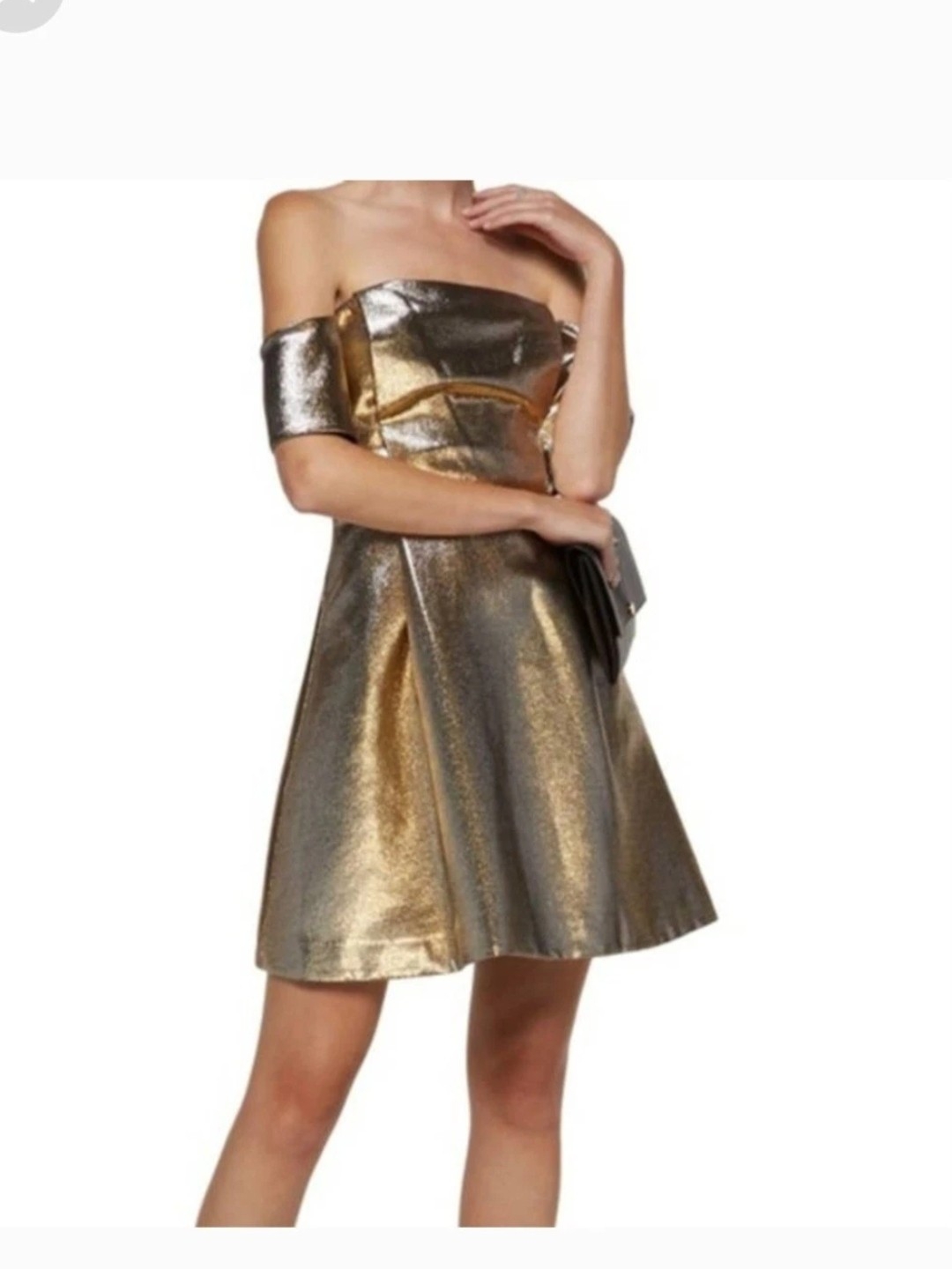 Sandro "Palacio" Gold/Silver Cocktail Dress Nwt Size 6/M.